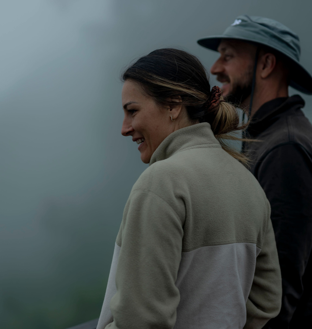 Couple celebrating a safari wedding during a Tanzania honeymoon adventure in Serengeti